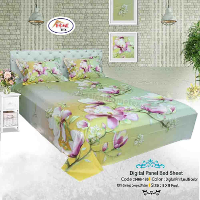 Classical Hometex Digital Panel Bed Sheet image