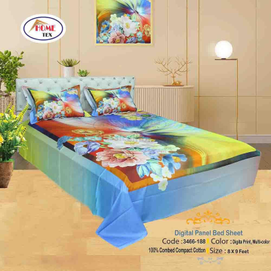 Classical Hometex Digital Panel Bed Sheet image