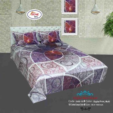 Classical Hometex Digital Panel Bed Sheet image