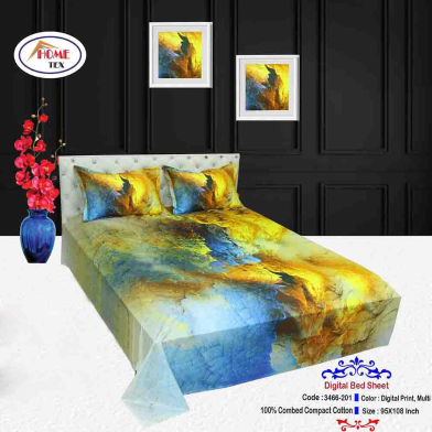 Classical Hometex Digital Panel Bed Sheet image