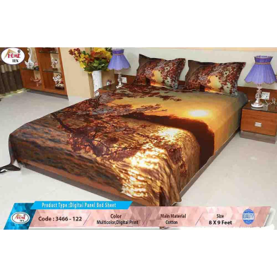 Classical Hometex Digital Panel Bed Sheet image