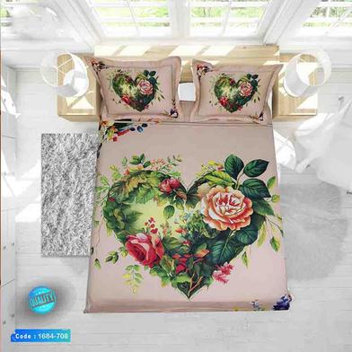 Classical Hometex Reactive Twill Panel Double Bed Sheet image