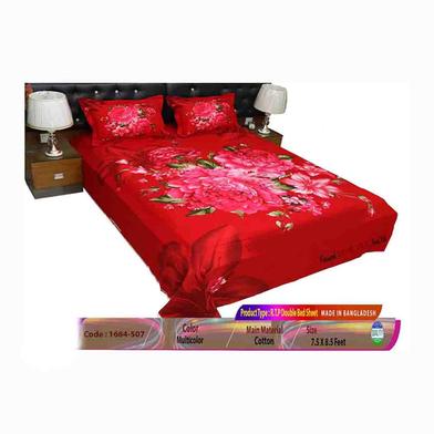 Classical Hometex Reactive Twill Panel Double Bed Sheet image