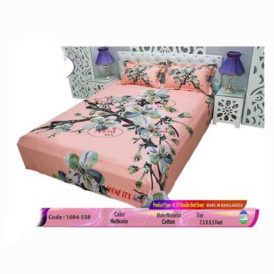 Classical Hometex Reactive Twill Panel Double Bed Sheet image
