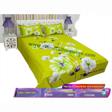 Classical Hometex Reactive Twill Panel Double Bed Sheet image