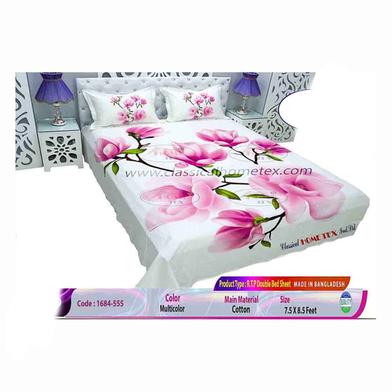 Classical Hometex Reactive Twill Panel Double Bed Sheet image