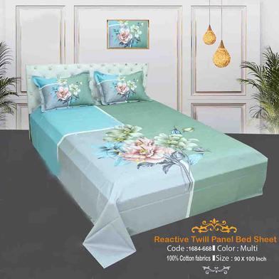 Classical Hometex Reactive Twill Panel Double Bed Sheet image