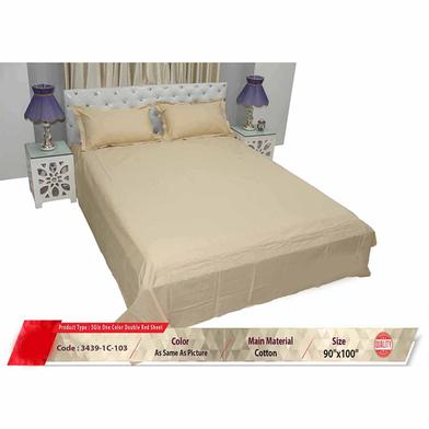 Classical Hometex SGlx One Color Double White Bed Sheet image