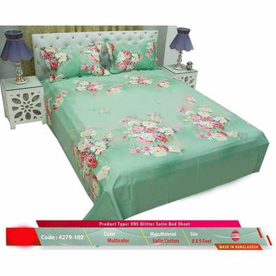 Classical Hometex Vrs Glitter Satin Print Bed Sheet image