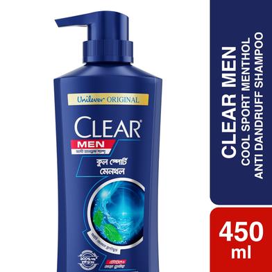 Clear Shampoo Men Cool Sport Menthol Anti Dandruff - 450Ml image