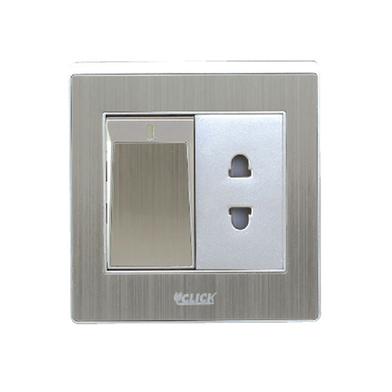 Click Art 2 Pin Socket With Switch 10A image