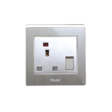 Click-Art-3 Pin Flat Socket With Switch,13A image