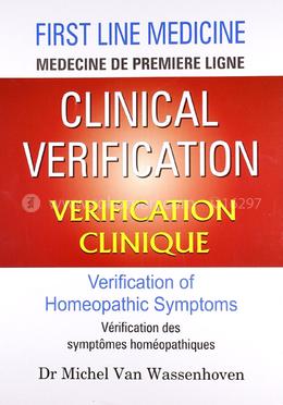 Clinical Verification, Verification Clinique : Verification Of Homeopathic Symptoms image