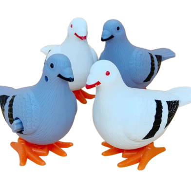 Clockwork Pigeon Simulation Animal Plush Jumping Style Children's Toys 1Pcs image