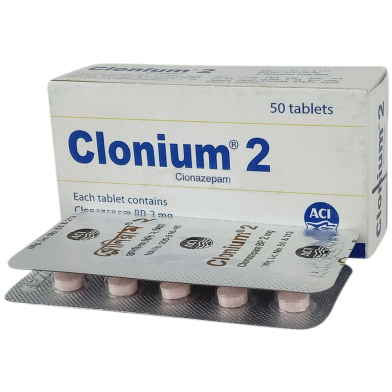 Clonium 2mg Tablet 10's Strip image