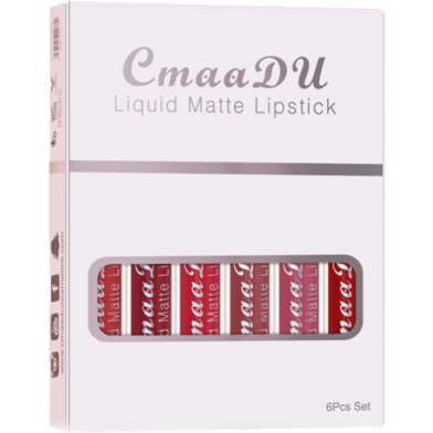 CmaaDu 6 Pcs Set Liquid Matte Non-stick Cup Waterproof Lipstick Set image