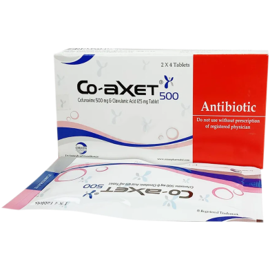 Co Axet 500mg 125mg Tablet 4's Strip image