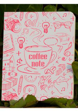Coffee Note Series Red Line Notebook image