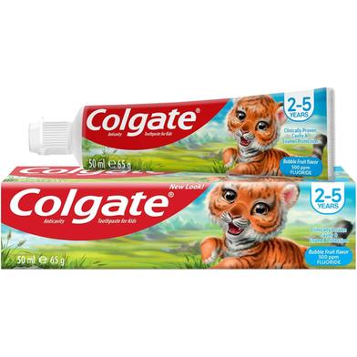 Colgate 2-5 Years Bubble Fruit Baby Toothpaste 50 ml (UAE) - 139701324 image