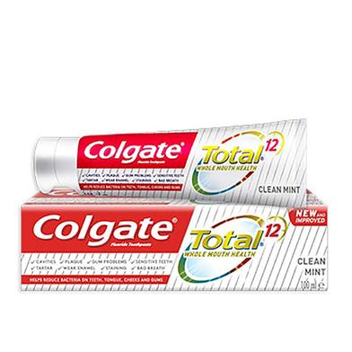 Colgate Clean Mint Total 12 Fluoride Toothpaste 100 ml (UAE) image
