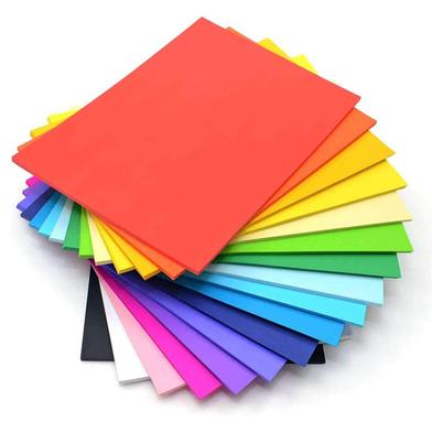 Color Paper A4 for Craft, Art Photocopy - 100 Sheets. 10 Colour. 80GSM image