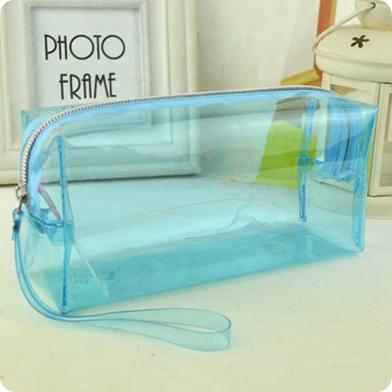 Colorful Candy Clear Pencil Bags Transparent Plastic Pen Case Box