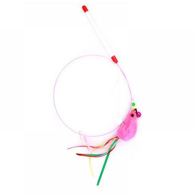 Colourful Rat Feather Toy For Cats And Kitten image