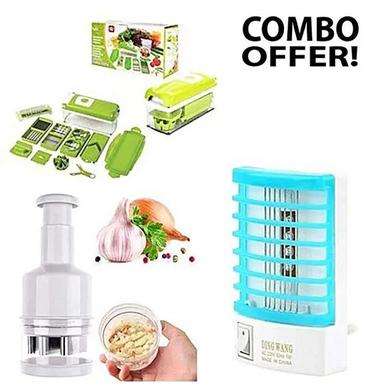 Combo Pack Nicer Dicer and Vegetable Chopper and Mosquito Lamp-multi color image