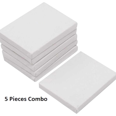 Combo of 12/12 Inches Drawing Canvas White - 5 pieces image