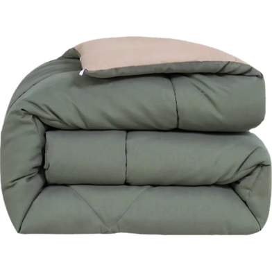 Comfort House Solid Color Luxury Lightweight Comforter King Size - Olive image