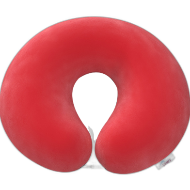 Comfy Memory Neck Pillow (Round) Red image