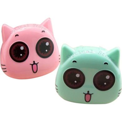 Contact Lens Case Or Travel Kit Box With Mirror Cute Lens Box Tweezers And Applicator image