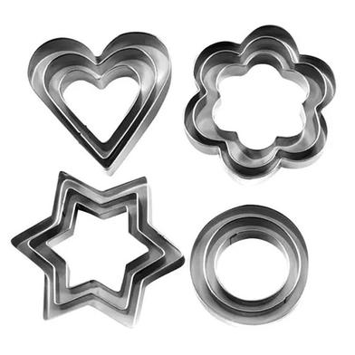 Cookie Cutter 12 Pcs - Silver image