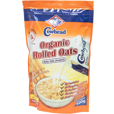 Cowhead Organic Baby Rolled Instant Oats - 500 gm image