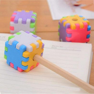 Crackles Cube Shaped Plastic Pencil Sharpener image