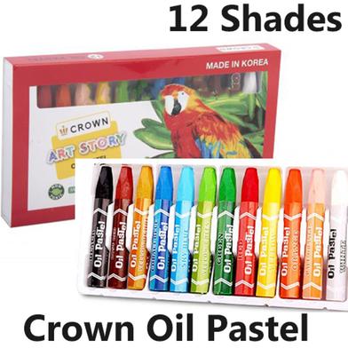 Crown Oil Pastels Color Paints Box-12 Shade's image