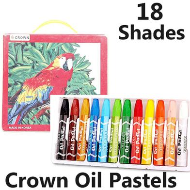 Crown Oil Pastels Color Paints Box-18 Shades image