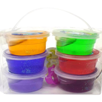 Crystal Clay Slime Toys for Children Educational Creative Handmade Toys - 6 Pieces image
