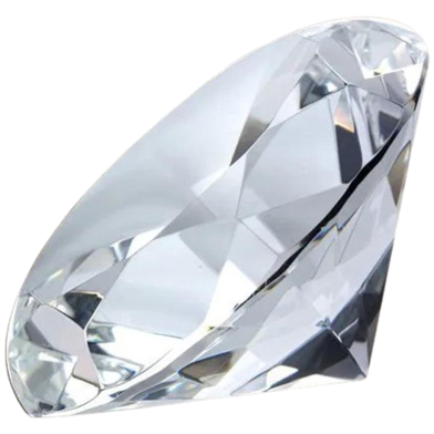 Crystal Diamond Paper Weight White image