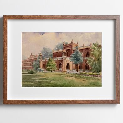 Curzon Hall Watercolor Landscape - (20x14)inches image