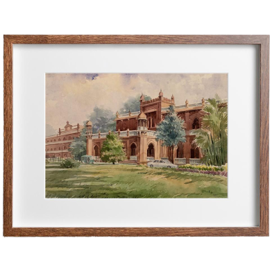Curzon Hall Watercolor Landscape - (20x14)inches image