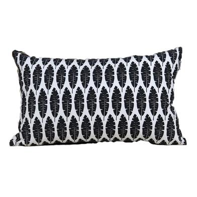 Cushion Cover Black And White 20x12 Inch image