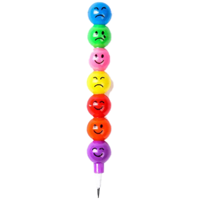Cute Stacker Swap 7 Colors Smile Face Baby Colorful Painting Pencil image
