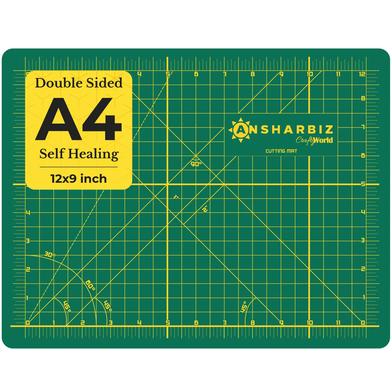 Cutting Mat Double-sided Non Slip Printed Grid Quality Cutting Craft Board A4 image