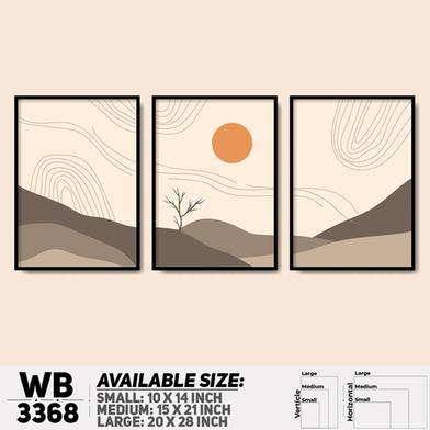 DDecorator Abstract And Tree Art (Set of 3) Wall Board And Wall Canvas image