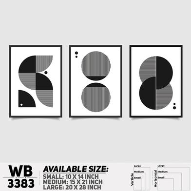 DDecorator Abstract ArtWork (Set of 3) Wall Board And Wall Canvas image