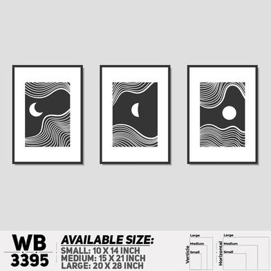 DDecorator Abstract ArtWork (Set of 3) Wall Board And Wall Canvas image