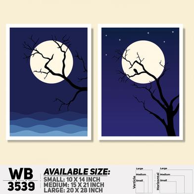 DDecorator Abstract ArtWork (Set of 2) Wall Board And Wall Canvas image