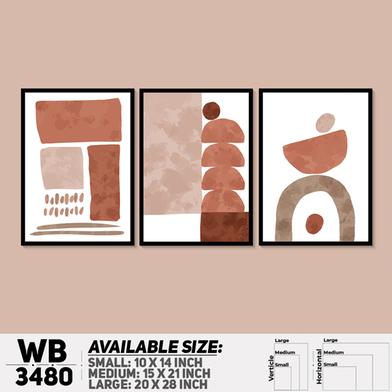 DDecorator Abstract ArtWork (Set of 3) Wall Board And Wall Canvas image