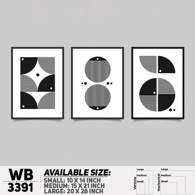 DDecorator Abstract ArtWork (Set of 3) Wall Board And Wall Canvas image